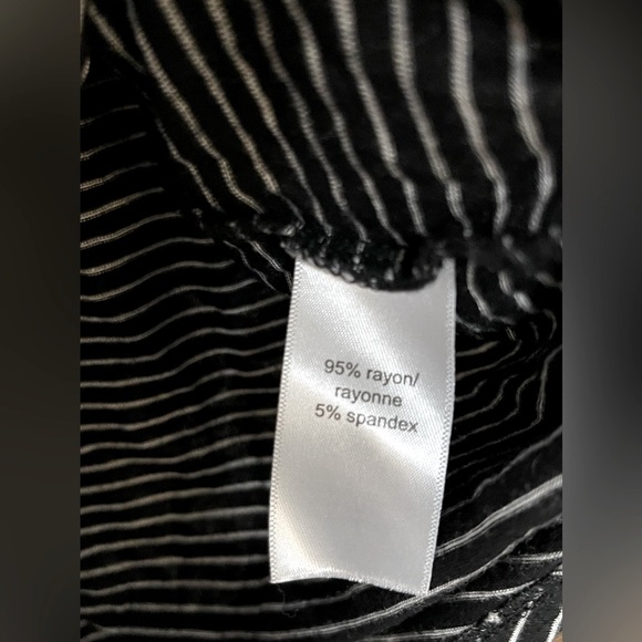 Maurice’s - Black with White Stripped T-Shirt Dress Size: Small - Picture 5 of 5